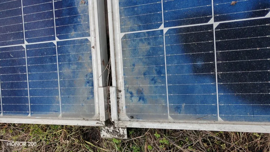 Čištění solárních panelů. Zdroj: Michal Špánek